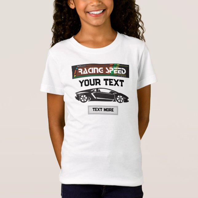Racing Speed Car Design – Fast Motorsport Performa T Shirt (Framsida)