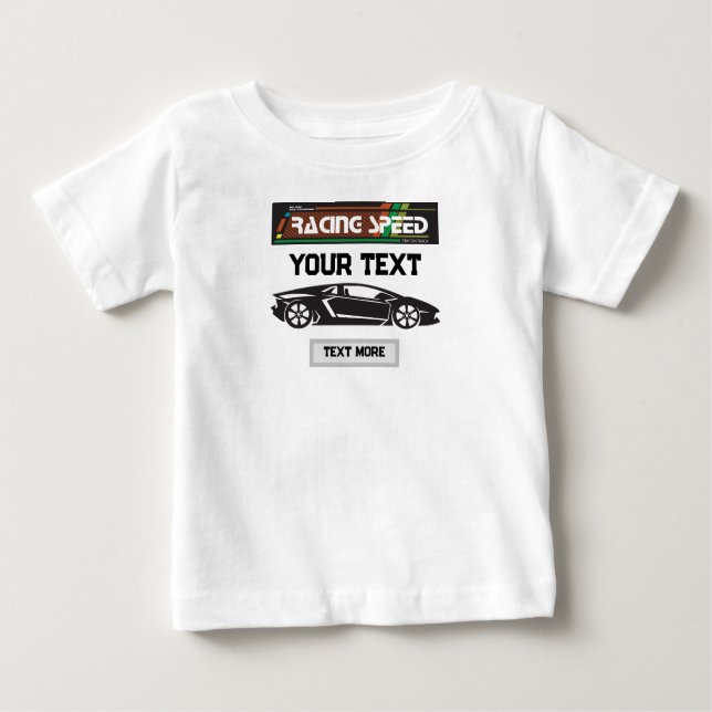 Racing Speed Car Design – Fast Motorsport Performa T Shirt (Framsida)