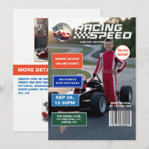 Racing Speed Magazine Cover Födelsedagsfest