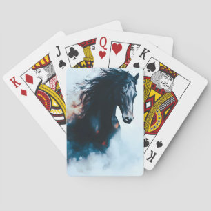 Racing Svart Häst Porträtt Minimalist Casinokort