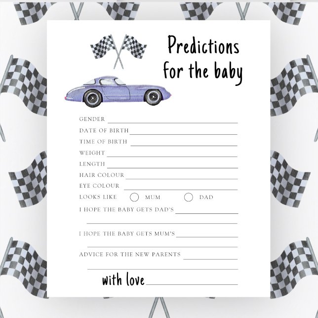 Racingbil - babys förutsägelser och råd (Skapare uppladdad)