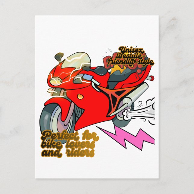 Racingcykel Art Speed Helg Vykort (Framsida)
