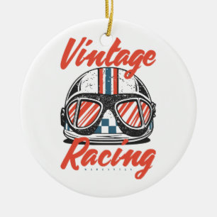 Racinghjälm Julgransprydnad Keramik