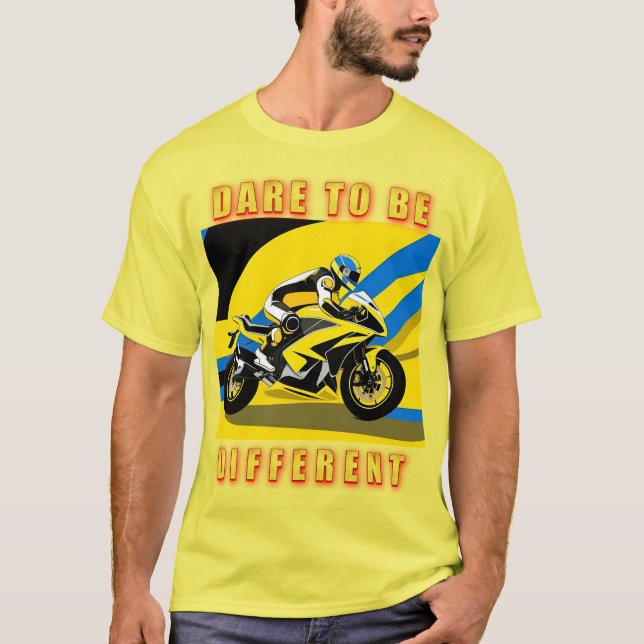 Racingmotorcykel och förare t shirt (Framsida)