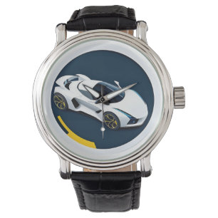 Racingsbil med dynamisk design armbandsur