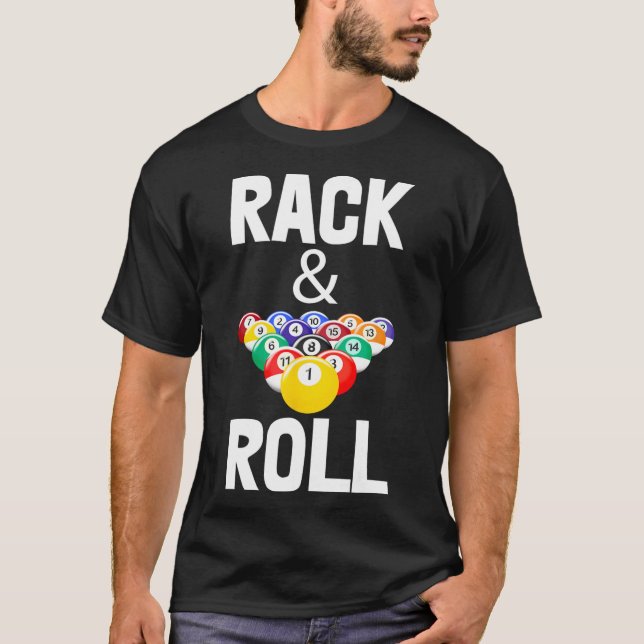 Rack&amp; Roll Tee Shirts Coola Billiard Boll Tees (Framsida)