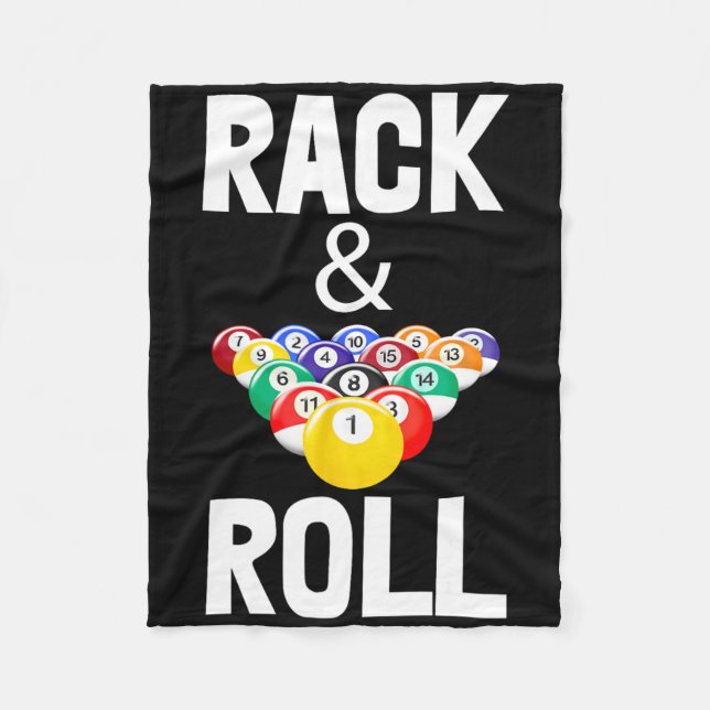 Rack&amp; Roll Tee Shirts Coola Billiard Boll Tees Fleecefilt (Framsidan)