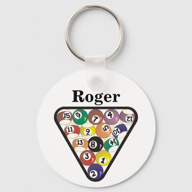 Rack bassäng Boll Nyckelring (Framsida)