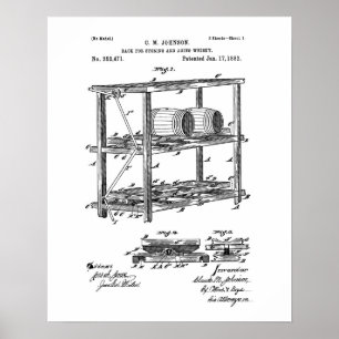 Rack för lagring och lagring av whiskypatent poster