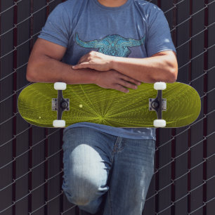 Räck för Psychedelic Electric Grönt Skateboard Bräda 20,5 Cm