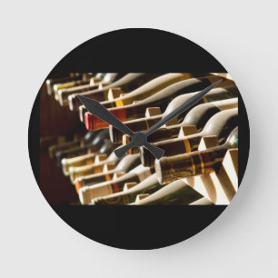 RACK FÖR VIN FLASKOR WALL CLOCK RUND KLOCKA