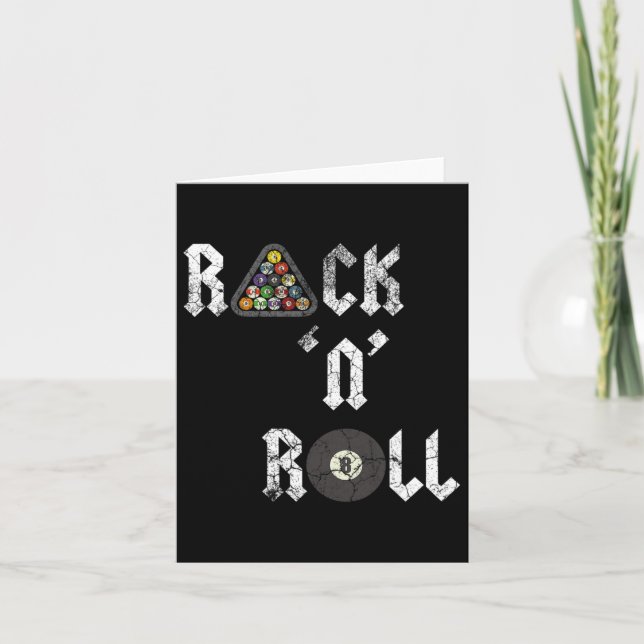 Rack N Roll Funny Bassäng Billiards Cue Sports ått Kort (Framsida)