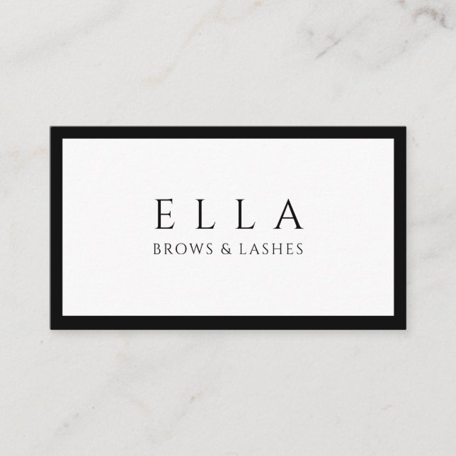 Räck och streck, Salon Lash-tillägg Visitkort (Framsida)