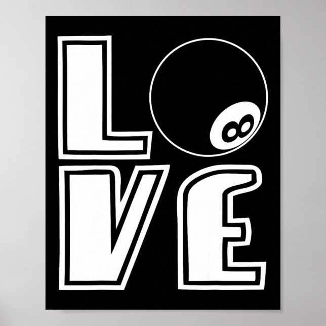 Rack Snooker Pub Cueist Chalk Cue Stick Billiards Poster (Framsidan)