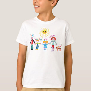 räcka attraktionkritor skissar familjT-tröja T Shirt