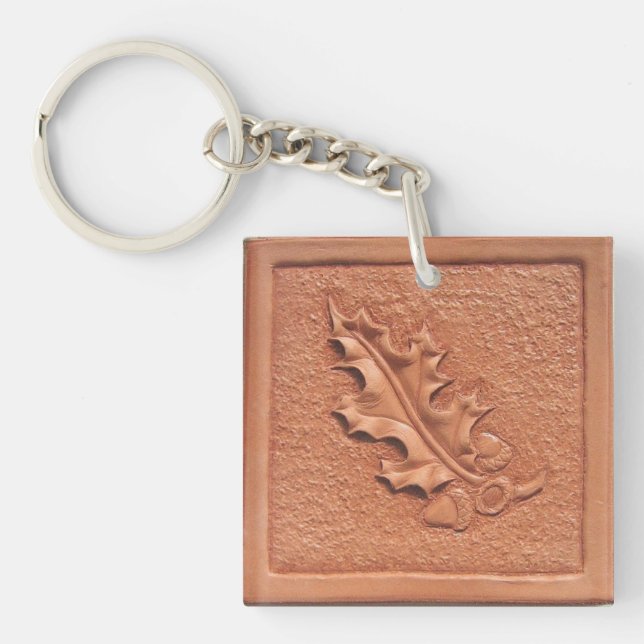 Räcka den bearbetade akrylen Keychain för (Framsidan)