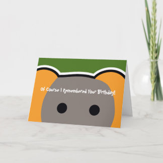 Räcka den formade elefantfödelsedagen kort