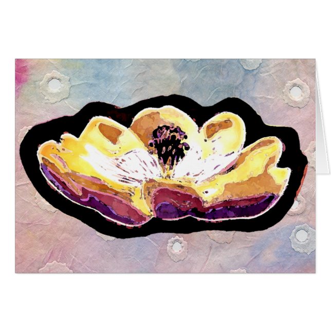 Räcka den sned Magnoliablomman OBS Kort (Framsidan Horizontal)