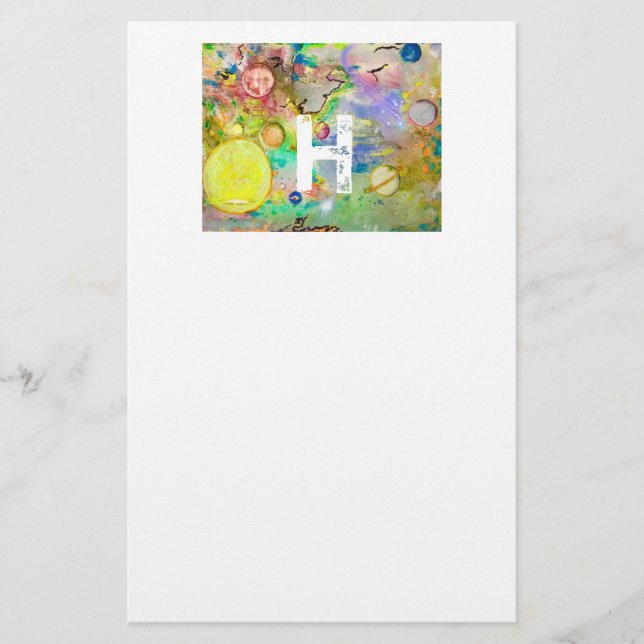 Räcka den stationära målade galaxen brevpapper (Framsida)