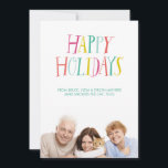 Räcka det märkte glad helgfotokortet julkort<br><div class="desc">Ett festligt helgdagfotokort som presenterar ett ljust och cheery,  räcker märkt "glad helg" känsla,  tillsammans med ditt beställnings- foto- och personlighelgdagmeddelande.</div>