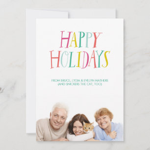 Räcka det märkte glad helgfotokortet julkort