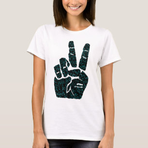 Räcka fredsteckenet t shirt