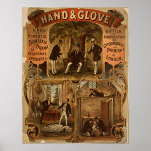 Räcka, & handskeDRAMAT agerar VAUDEVILLEaffischen Poster