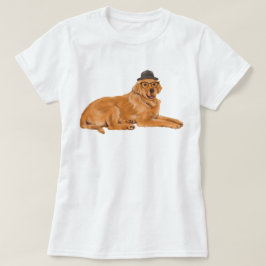 Räcka-målad guld- Retrieverhund Tee Shirt