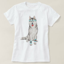 Räcka-målad siberian huskyhund