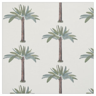 Räcka-målad tropisk palmträdanpassningsbar tyg