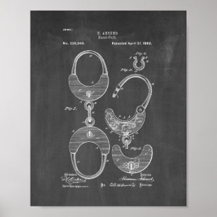 Räcka-manschett patent - svart tavla poster
