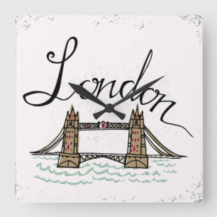 Räcka märkte London överbryggar Fyrkantig Klocka