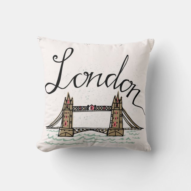 Räcka märkte London överbryggar Kudde (Framsida)