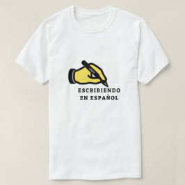 Räcka med ritar och text: escribiendoen-español tee shirt