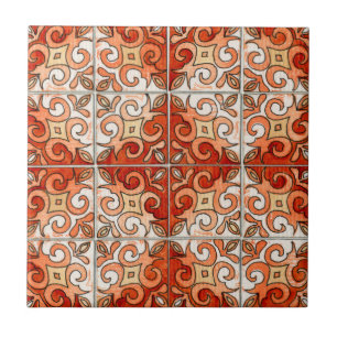 Räcka snidit belägger med tegel designen som må kakelplatta