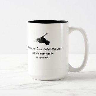 Räcka som rymmer skrivamuggen Två-Tonad mugg