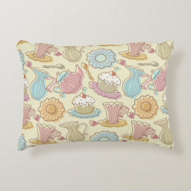 Räcka teckningdiskSilhouettes Prydnadskudde (Framsidan)