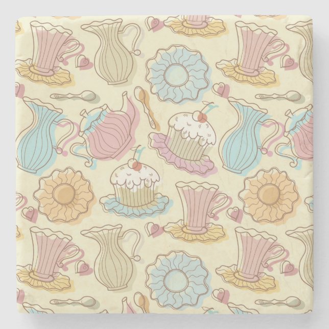 Räcka teckningdiskSilhouettes Underlägg Sten (Framsidan)