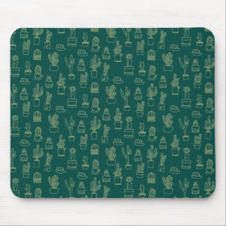 Räcka teckningkaktusCollage Musmatta