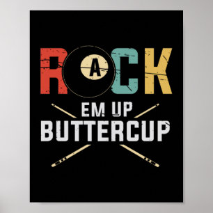 Racka upp Buttercup Bassäng Player-annonser Poster