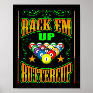Racka upp Buttercup Bassäng Player-annonser Poster