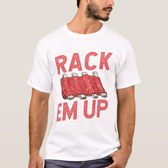 Racka upp revbenen Älskare Gris BBQ Kort Baby T Shirt (Framsida)