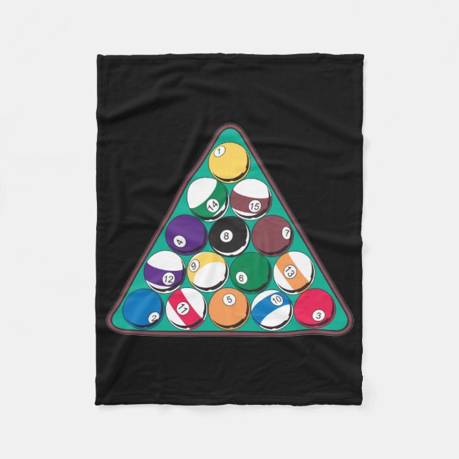 Racked Billiardbollar Fleecefilt (Framsidan)