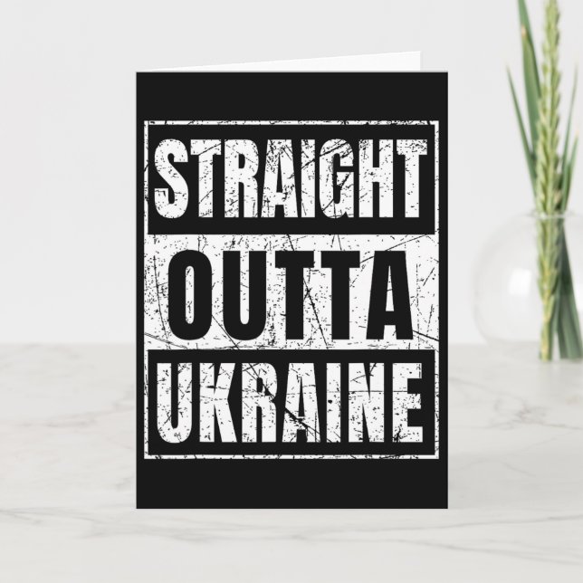 Räcker direkt från Ukraina Född i Ukraina Kort (Framsida)