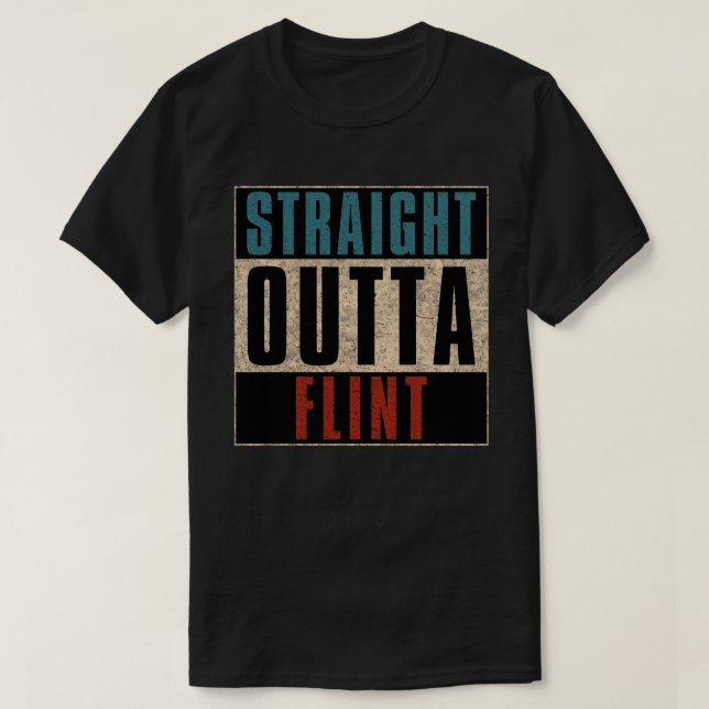 Räcker från Flint Michigan MI T Shirt (Design framsida)