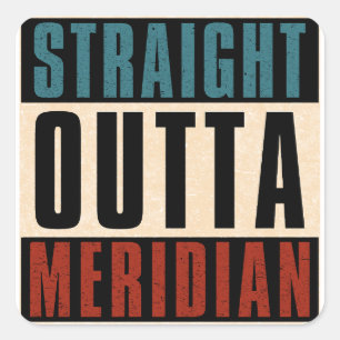 Räcker från Meridian Idaho ID Fyrkantigt Klistermärke
