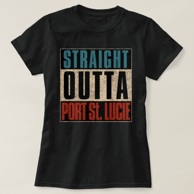 Räcker från Port St. Lucie Florida FL T Shirt (Design framsida)