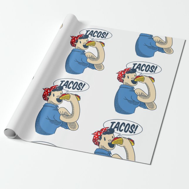 Räcker kärran taco cinco de mayo presentpapper (Utrullad)