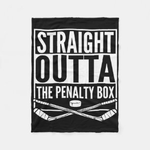 Räcker Rakt Ur Straffboxen Hockeyspelare Present Fleecefilt