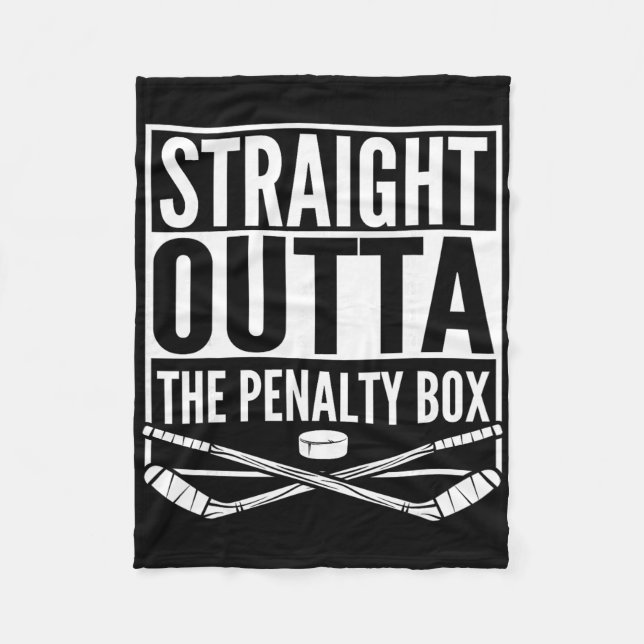 Räcker Rakt Ur Straffboxen Hockeyspelare Present Fleecefilt (Framsidan)
